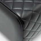 CHANEL QUILTED VANITY CASE LAMBSKIN BLACK SHW