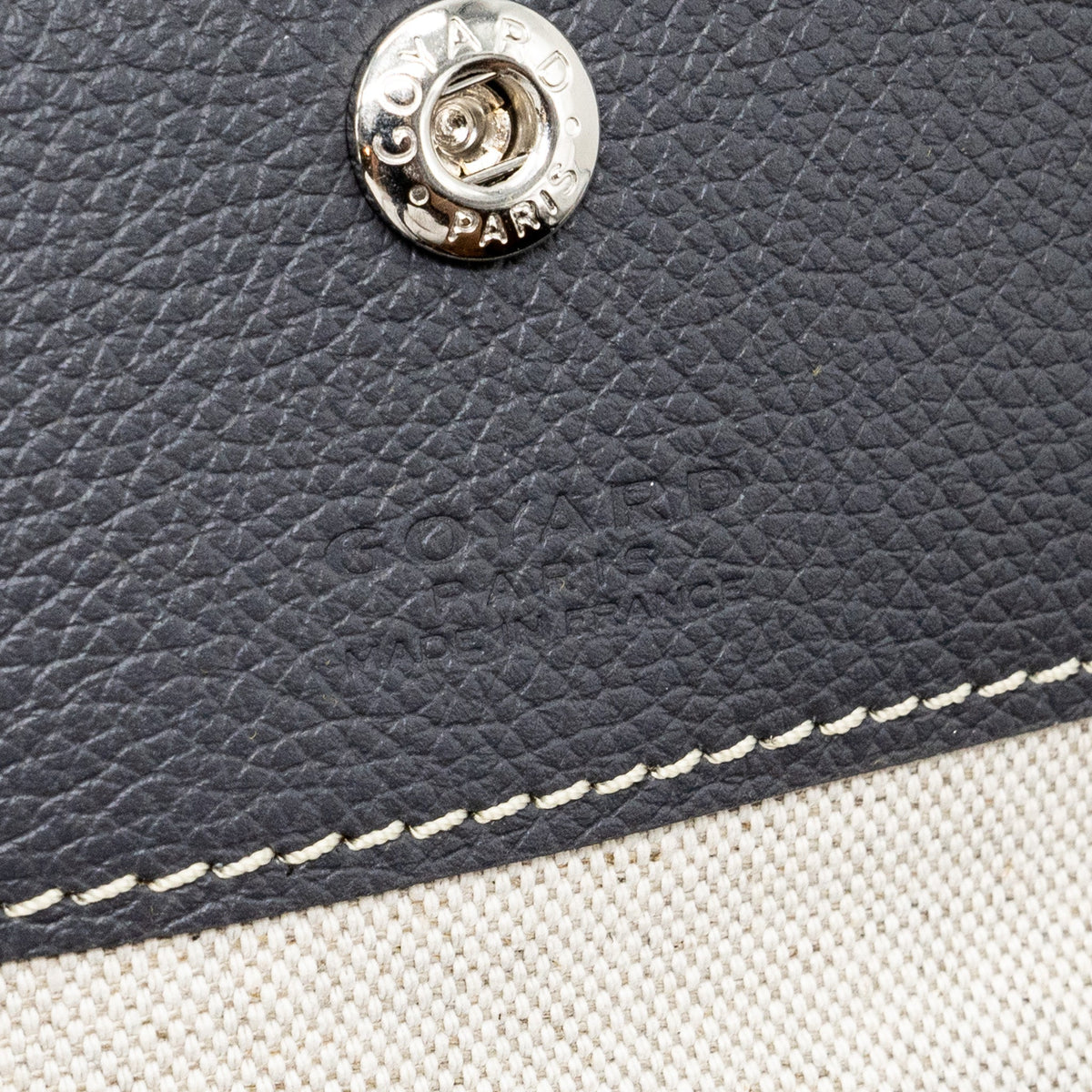 GOYARD SAINT LOUIS PM TOTE BAG GOYARDINE CANVAS/CALFSKIN GREY SHW