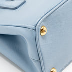 Prada Galleria Saffiano Mini Tote Bag leather light blue GHW
