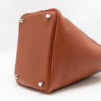 Hermes Picotin 18 lock bag Clemence Cuivre/Capucine SHW