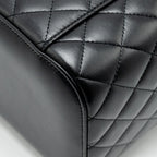 CHANEL QUILTED VANITY CASE LAMBSKIN BLACK SHW