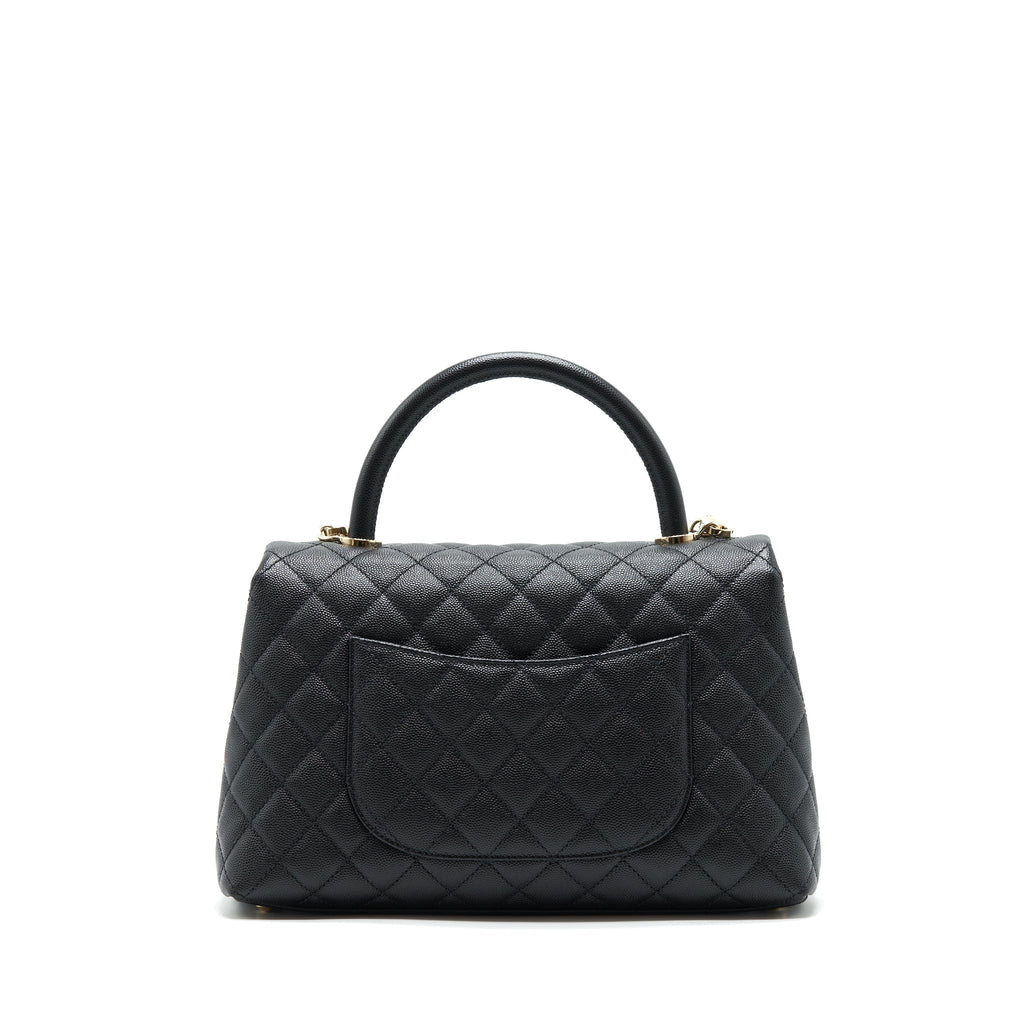 CHANEL MEDIUM COCO HANDLE CAVIAR BLACK LGHW
