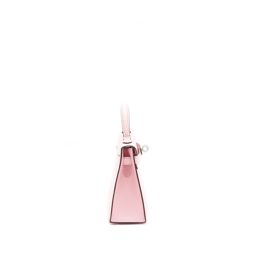 Hermes Mini Kelly Ⅱ Chevre 3Q Rose Sakura SHW