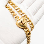 CHANEL COCO LOVE MINI FLAP WALLET WITH CHAIN CAVIAR BLACK GHW (MICROCHIP)