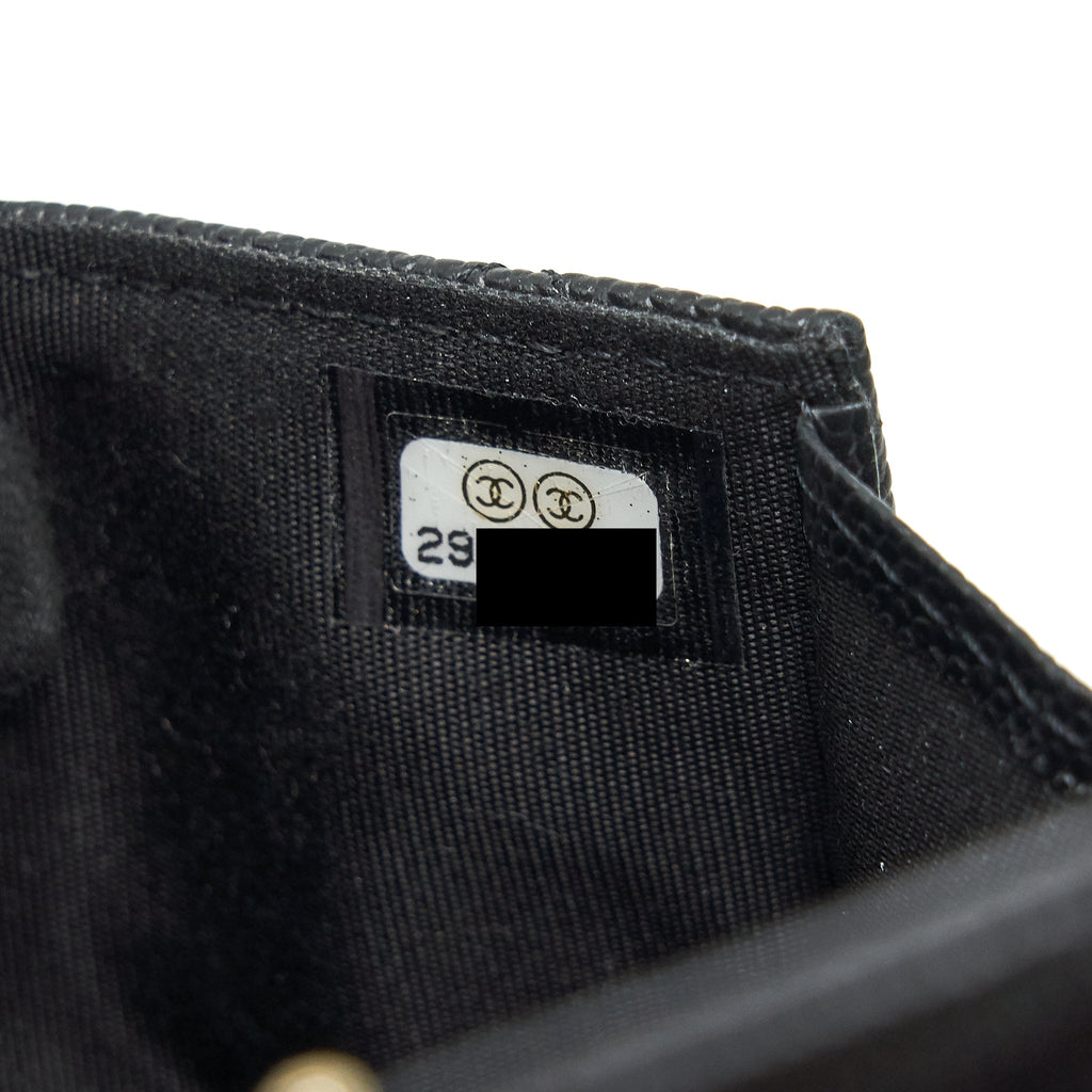 CHANEL MINI CROSSBODY BAG CAVIAR BLACK GHW