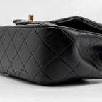 CHANEL TOP HANDLE MINI RECTANGULAR LAMBSKIN BLACK LGHW (MICROCHIP)