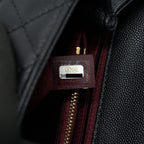 CHANEL SMALL COCO HANDLE FLAP BAG CAVIAR BLACK LGHW