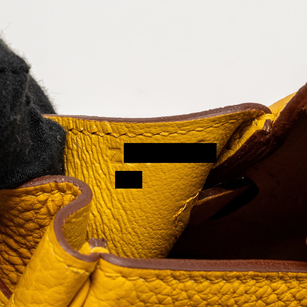 Hermes Birkin 25 Togo 9D Jaune Amber GHW