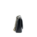 CHANEL MAXI SINGLE FLAP BAG LAMBSKIN BLACK GHW