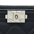CHANEL BOY CLUTCH LAMBSKIN BLACK SHW