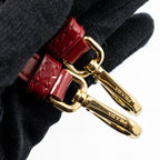 PRADA SMALL GALLERIA BAG PATENT CHERRY GHW