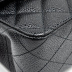 CHANEL MEDIUM CLASSIC DOUBLE FLAP BAG CAVIAR BLACK GHW