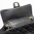 Chanel Loop Top Handle Flap Bag Lambskin Black GHW