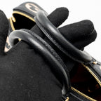 LOUIS VUITTON SPEEDY BANDOULIERE 25 BICOLOUR MONOGRAM EMPREINTE LEATHER BLACK/BEIGE GHW