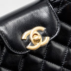 CHANEL 24P MINI NANO KELLY SHOPPER CALFSKIN BLACK GHW(MICROCHIP)