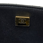 CHANEL TOP HANDLE MINI RECTANGULAR FLAP BAG LAMBSKIN BLACK LGHW (MICROCHIP)