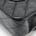 CHANEL MEDIUM CLASSIC DOUBLE FLAP BAG CAVIAR BLACK GHW