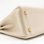 Hermes Kelly 25 Togo Craie GHW