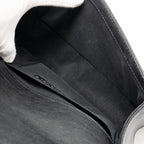CHANEL TOP HANDLE BOY BAG LIMITED EDITION GRAINED CALFSKIN BLACK RUTHENIUM SILVER HARDWARE
