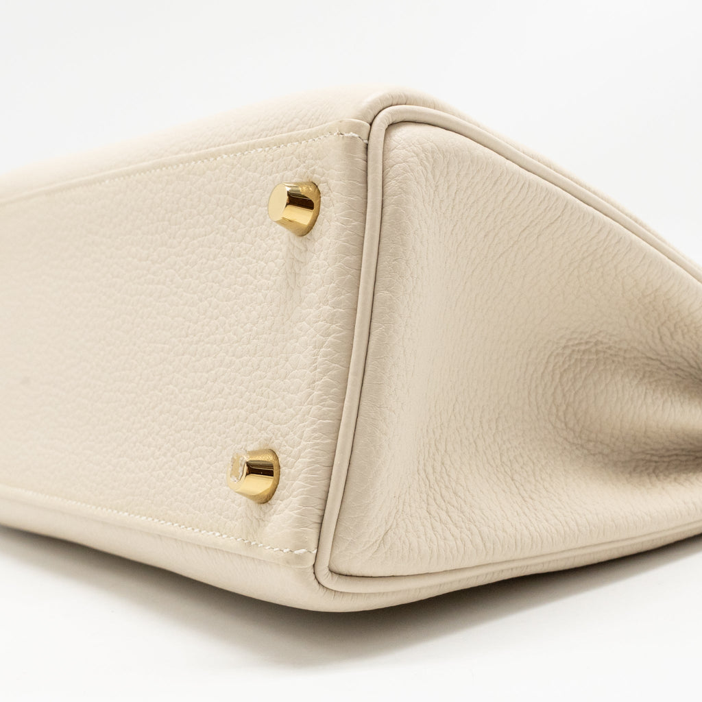 Hermes Kelly 25 Togo Craie GHW