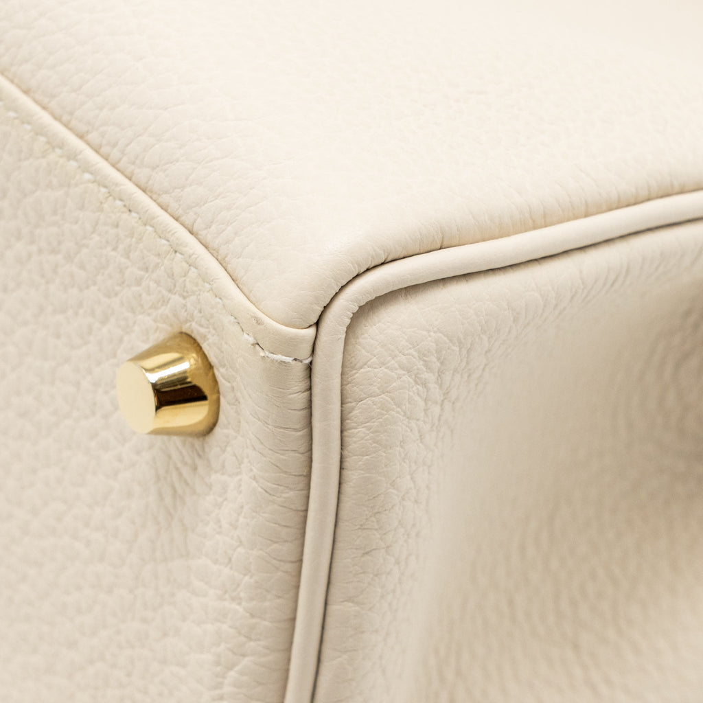 Hermes Kelly 25 Togo Craie GHW