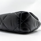 CHANEL SMALL 19 BAG LAMBSKIN BLACK MULTICOLOUR HARDWARE (MICROCHIP)