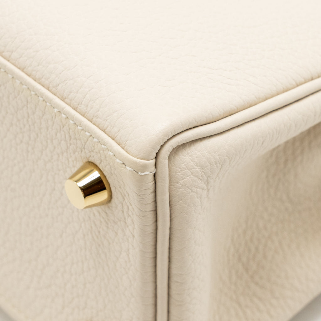 Hermes Kelly 25 Togo Craie GHW