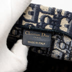 DIOR MEDIUM DIOR BOOK TOTE DIOR OBLIQUE EMBROIDERY ECRU/BLUE