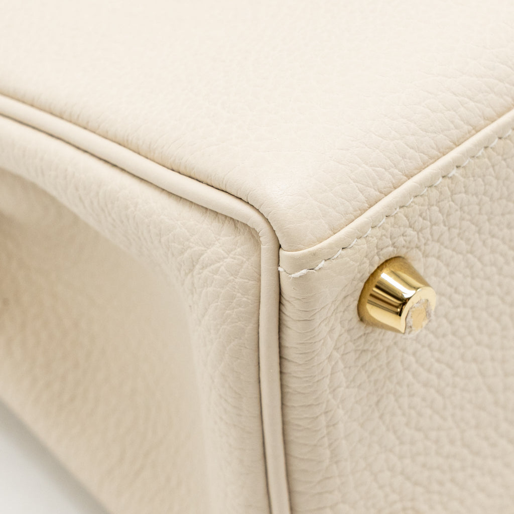 Hermes Kelly 25 Togo Craie GHW