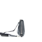 PRADA TRIANGLE SHOULDER BAG LEATHER BLACK SHW