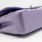 Chanel Medium Classic Double Flap Bag Lambskin IRIDESCENT Purple SHW (Microchip)