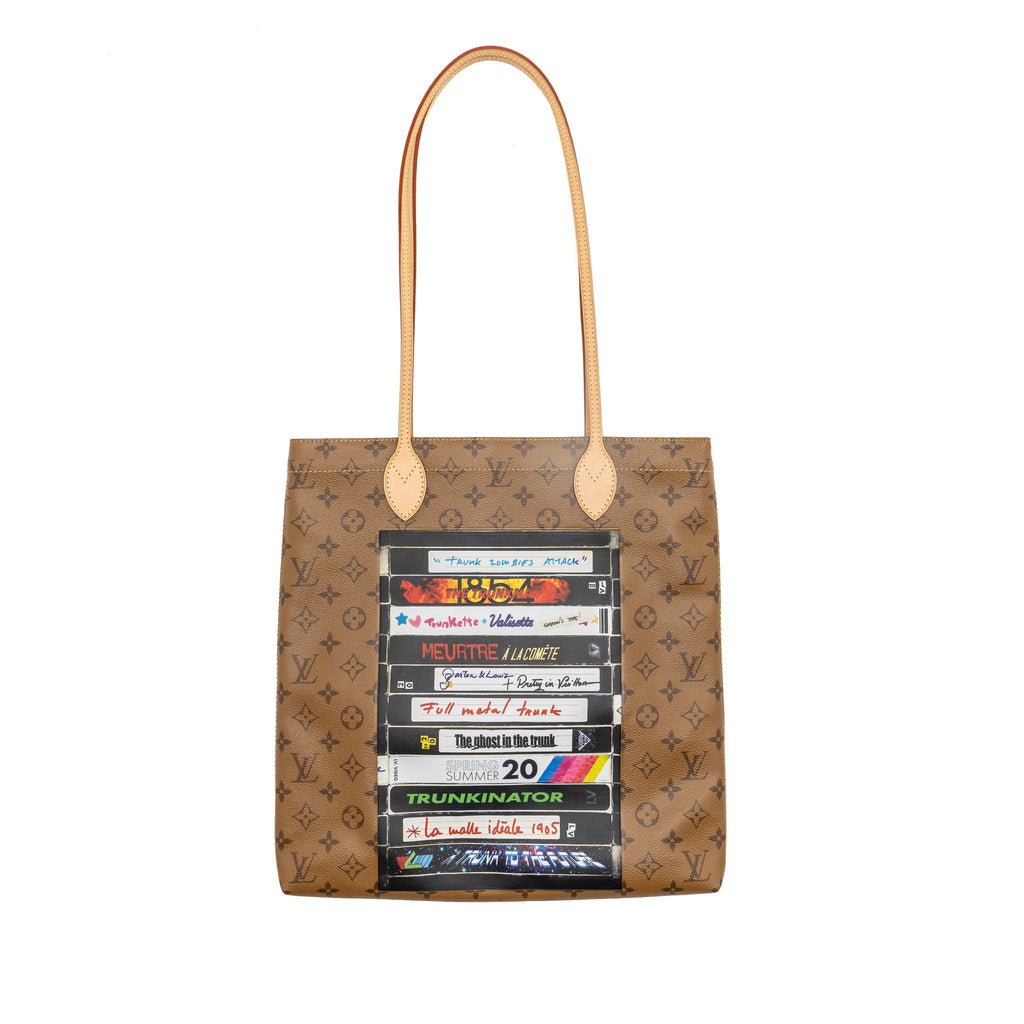 Louis Vuitton Carry It Tote VHS Tapes Print Monogram Reverse Canvas/Leather GHW