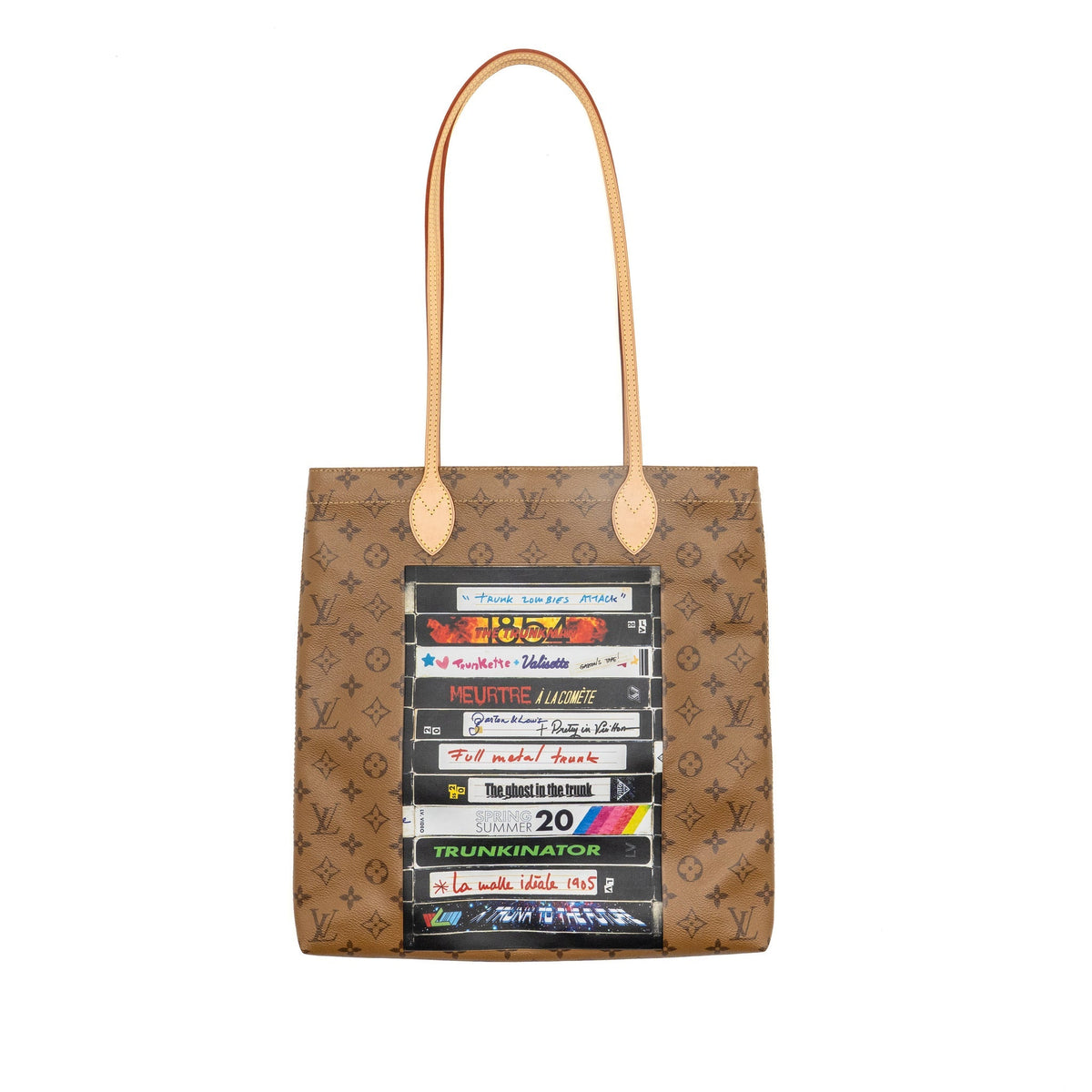 Louis Vuitton Carry It Tote VHS Tapes Print Monogram Reverse Canvas/Leather GHW