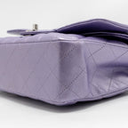 Chanel Medium Classic Double Flap Bag Lambskin IRIDESCENT Purple SHW (Microchip)