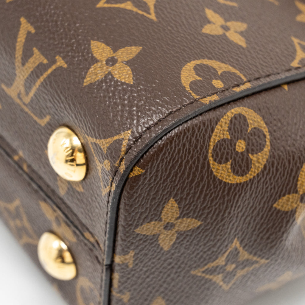 LOUIS VUITTON CLUNY BB MONOGRAM CANVAS WITH PINK STRAP GHW