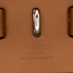 HERMES HERBAG 31 WITH BERLINE CANVAS AND HUNTER ORANGE MECANO/ECRU- BEIGE SHW