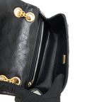 CHANEL MINI 2.55 REISSUE FLAP BAG AGED CALFSKIN BLACK BRUSHED GHW (MICROCHIP)