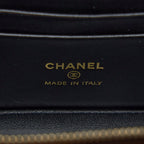 CHANEL TOP TWIST CHAIN HANDLE LONG VANITY WITH CHAIN LAMBSKIN BLACK BRUSHED GHW (MICROCHIP)