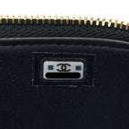 CHANEL TOP TWIST CHAIN HANDLE LONG VANITY WITH CHAIN LAMBSKIN BLACK BRUSHED GHW (MICROCHIP)