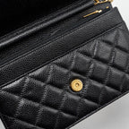 CHANEL CLASSIC WALLET ON CHAIN CAVIAR BLACK GHW