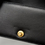 CHANEL TOP HANDLE SMALL BOY BAG CALFSKIN BLACK BRUSHED GHW