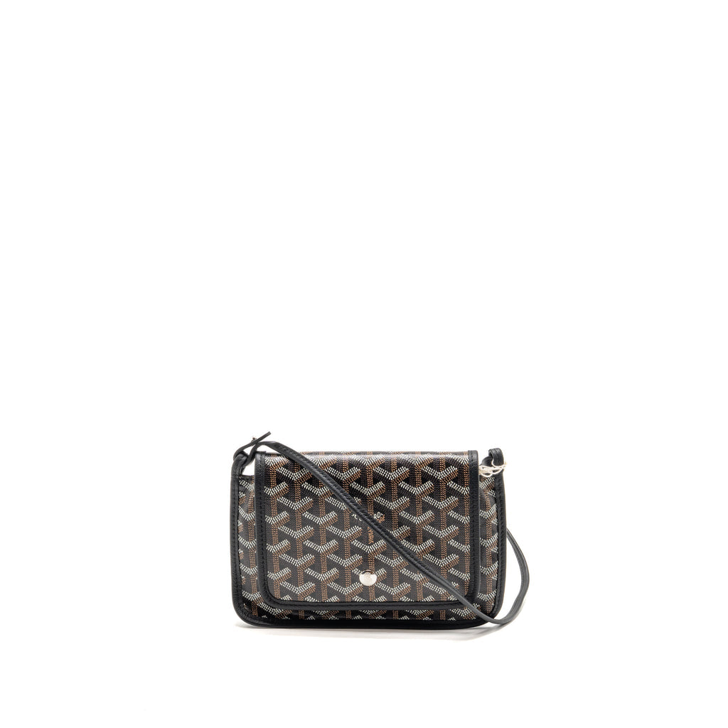 Goyard Plumet Pouch-Wallet Goyardine Canvas/Chevroches Calfskin Black SHW