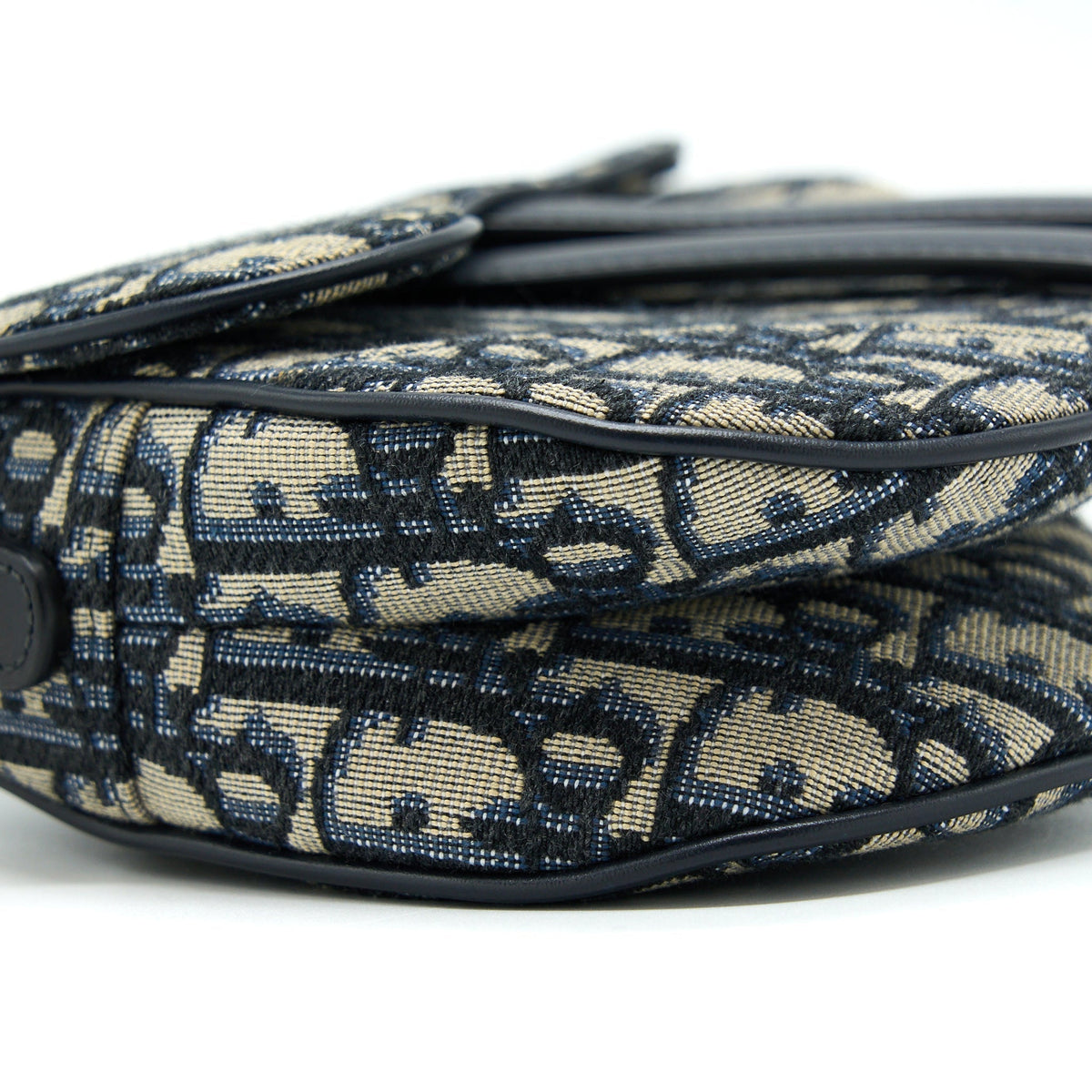 DIOR MINI SADDLE BLUE OBLIQUE GHW