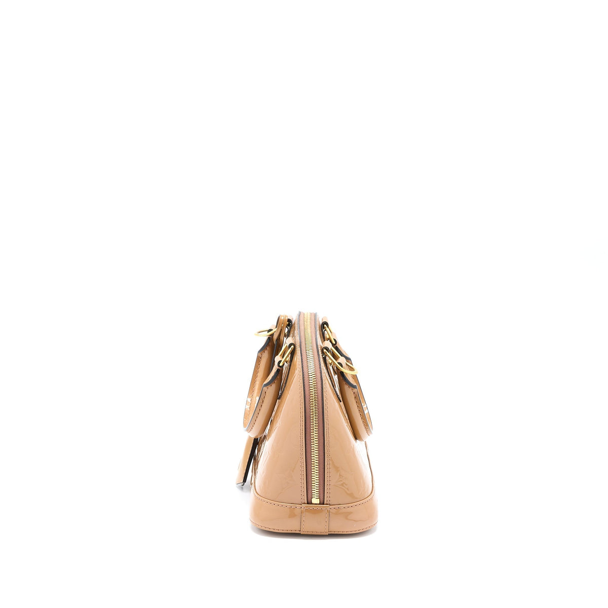 LOUIS VUITTON ALMA BB PATENT DARK BEIGE GHW