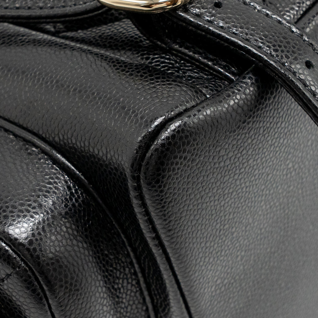 Chanel Small Duma Backpack Caviar Black LGHW (Microchip)