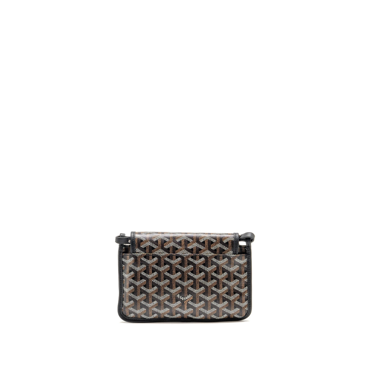 Goyard Plumet Pouch-Wallet Goyardine Canvas/Chevroches Calfskin Black SHW