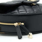 CHANEL 22S HEART BAG LAMBSKIN BLACK LGHW (MICROCHIP)
