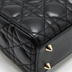 DIOR SMALL MY ABC LADY DIOR LAMBSKIN BLACK LGHW