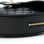 CHANEL 22S HEART BAG LAMBSKIN BLACK LGHW (MICROCHIP)