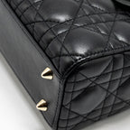 DIOR SMALL MY ABC LADY DIOR LAMBSKIN BLACK LGHW